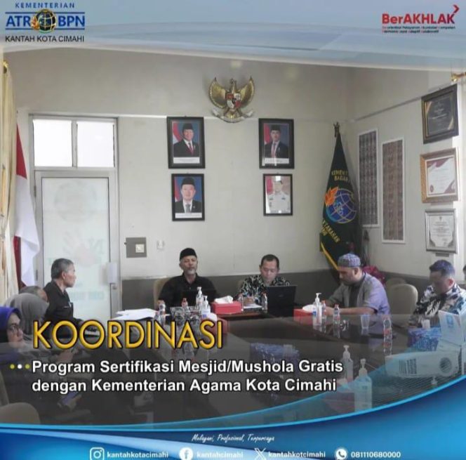 
					Koordinasi Program Sertifikasi Mesjid/Mushola Gratis Dengan Kemenag Kota Cimahi
