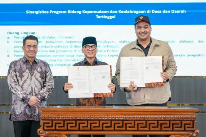
					Kemenpora RI dan Kemendes PDT Teken Nota Kesepahaman Sinergitas Program