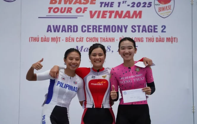 
					Pembalap Sepeda Indonesia Ayustina Delia Juara Sprint Etape 2 Biwase Tour of Vietnam 2025