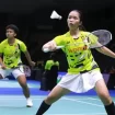 Ganda putri Indonesia Meilysa Trias Puspitasari/Rachel Allessya Rose mengatasi perlawanan ganda China Keng Shuli/Wang Fangmei