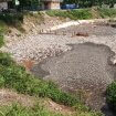 Air lindi yang keluar dari outfall IPAL TPK Sarimukti