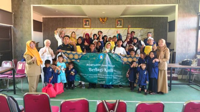 Wujud Kepedulian Sosial, PORTADIN Jabar Salurkan Tanda Kasih untuk Anak dan Penghuni Panti