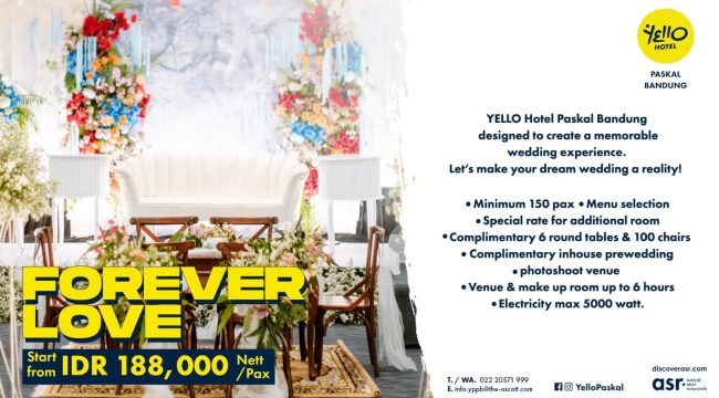 Paket “Forever Love” hadir mulai dari IDR 188,000 nett/pax.