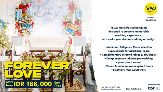 Paket “Forever Love” hadir mulai dari IDR 188,000 nett/pax.