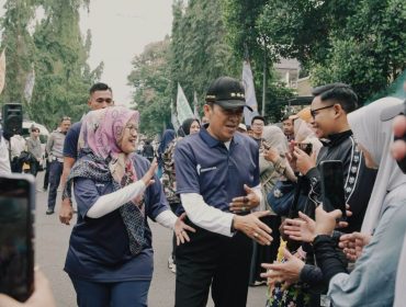 Wali Kota Cimahi, Ngatiyana, hadir saat membuka kegiatan CFD.