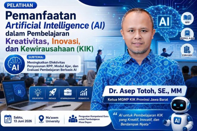 Workshop dan Silaturahmi Forum MGMP KIK (Kreativitas, Inovasi dan Kewirausahaan) SMK Se-Jawa Barat.