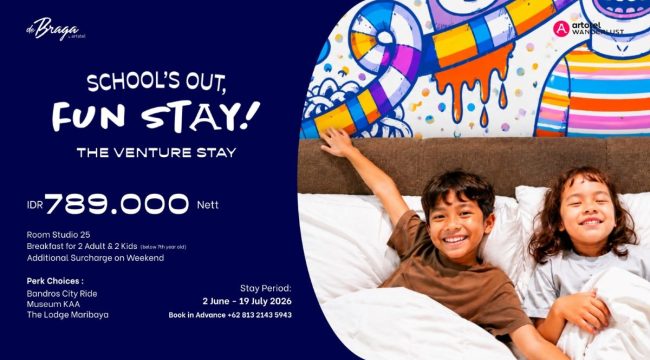 Sambut Liburan Sekolah, de Braga by ARTOTEL Hadirkan Paket Menginap Keluarga Mulai Rp789 Ribu.