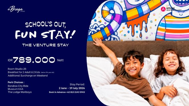 Sambut Liburan Sekolah, de Braga by ARTOTEL Hadirkan Paket Menginap Keluarga Mulai Rp789 Ribu.