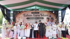 Peringatan Tahun Baru Islam 1 Muharram 1448 Hijriah Tingkat Kota Cimahi di Taman Alun-Alun Kota Cimahi.