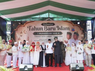Peringatan Tahun Baru Islam 1 Muharram 1448 Hijriah Tingkat Kota Cimahi di Taman Alun-Alun Kota Cimahi.