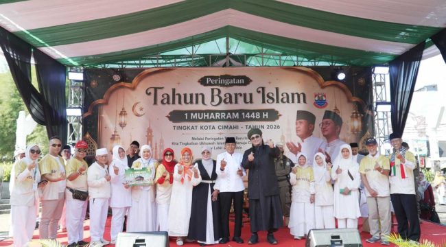 Peringatan Tahun Baru Islam 1 Muharram 1448 Hijriah Tingkat Kota Cimahi di Taman Alun-Alun Kota Cimahi.