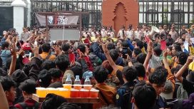 Aksi unjuk rasa dari BEM-SI Jawa Barat.