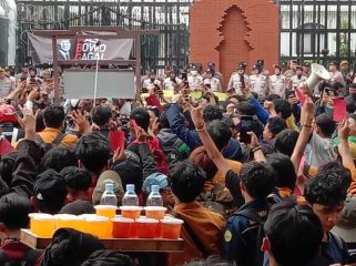 Aksi unjuk rasa dari BEM-SI Jawa Barat.