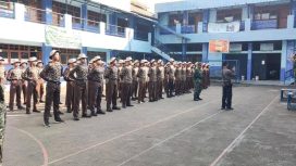 Kegiatan Korps Kadet Republik Indonesia (KKRI) SMK Widya Dirgantara bersama Kodim 0618/Kota Bandung.