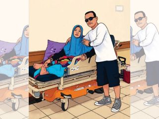 Ilustrasi Ketua Umum LSM Tuar Bersatu bersama istri.