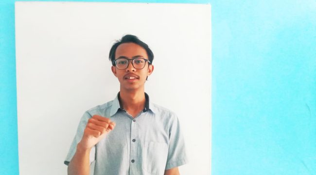 Koordinator Lapangan (Korlap) aksi, Robi Maulana.