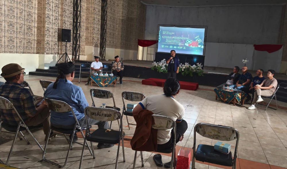 Kegiatan Layar Paminton dalam pemutaran Tujuh film karya pelajar dan komunitas.