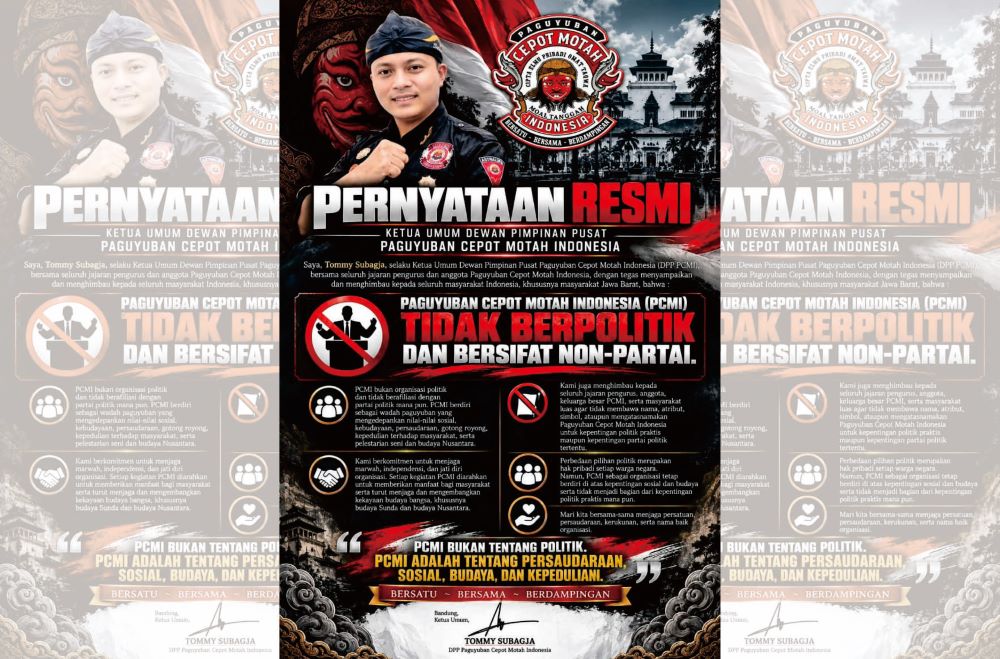 Pernyataan Resmi Ketua Umum Dewan Pimpinan Pusat Paguyuban Cepot Motah Indonesia (PCMI)