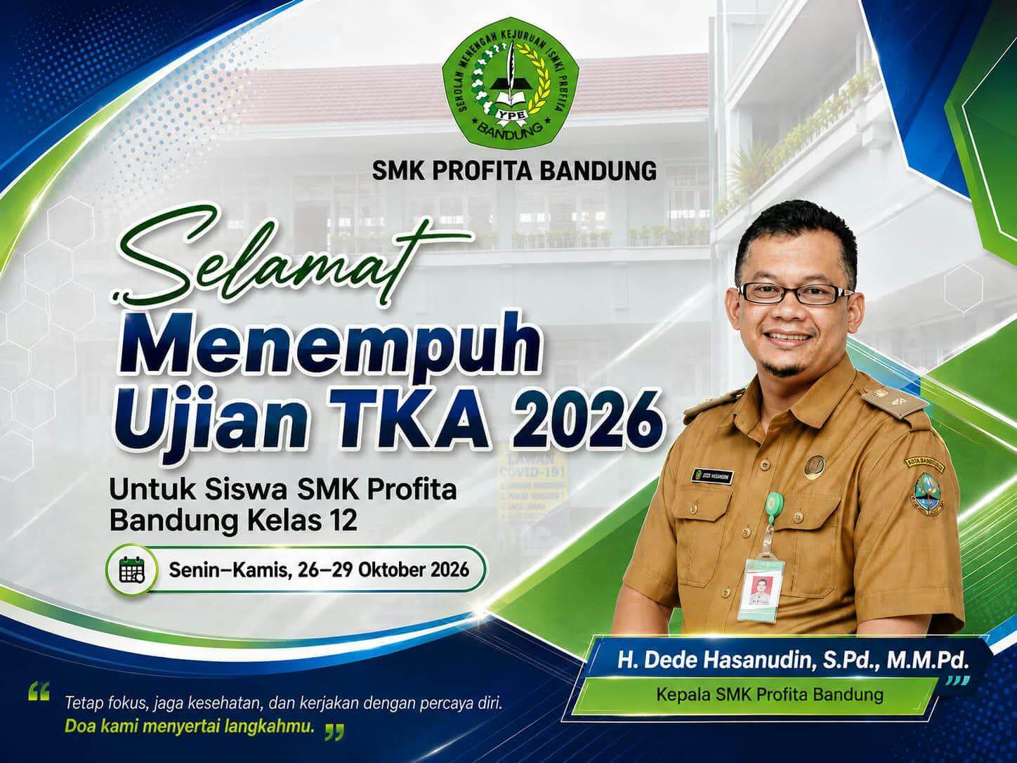 SMK Profita Bandung melaksanakan Tes Kompetensi Akademik (TKA) dan Assesment Nasional (AN) pada gelombang 1.